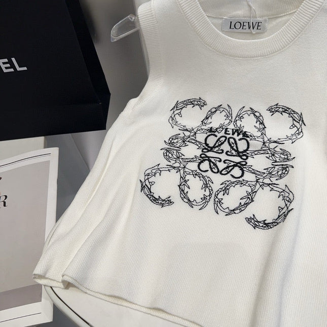 TANK TOP 633203 IN WHITE COTTON RIBBED KNIT