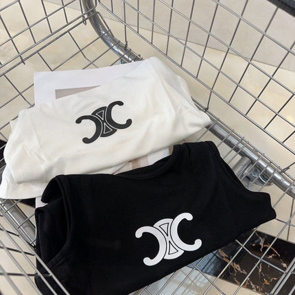 TANK TOP 627696 IN BLACK COTTON RIBBED