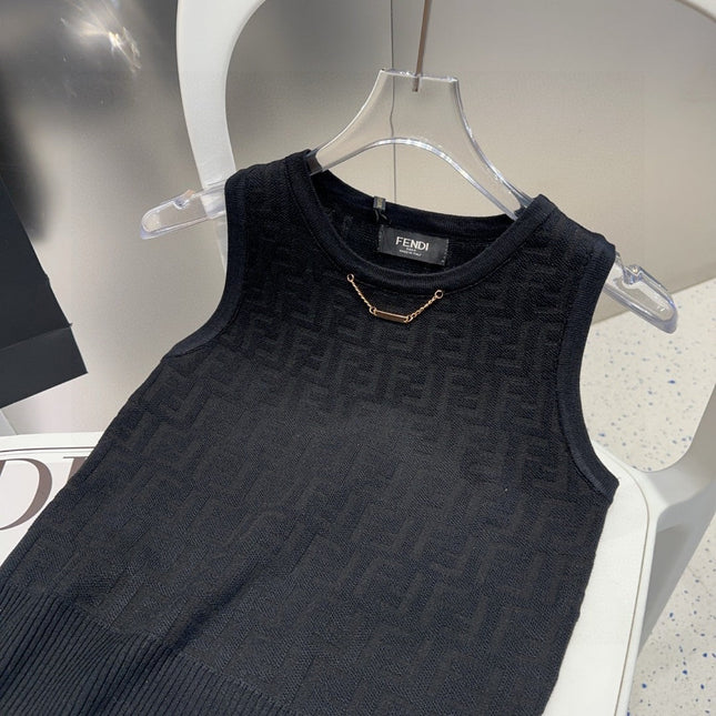 CAMISOLE 627710 IN BLACK COTTON RIBBED KNIT