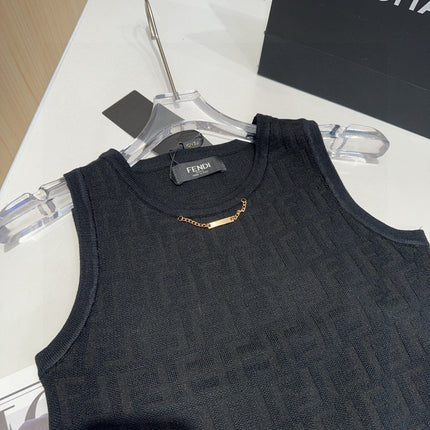 CAMISOLE 627710 IN BLACK COTTON RIBBED KNIT