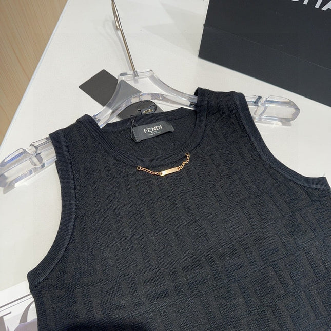 CAMISOLE 627710 IN BLACK COTTON RIBBED KNIT