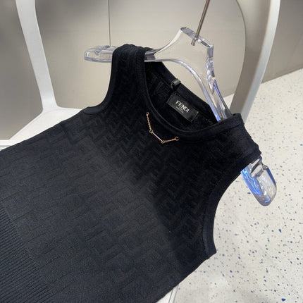 CAMISOLE 627710 IN BLACK COTTON RIBBED KNIT