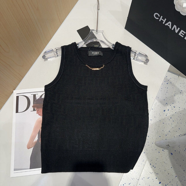 CAMISOLE 627710 IN BLACK COTTON RIBBED KNIT