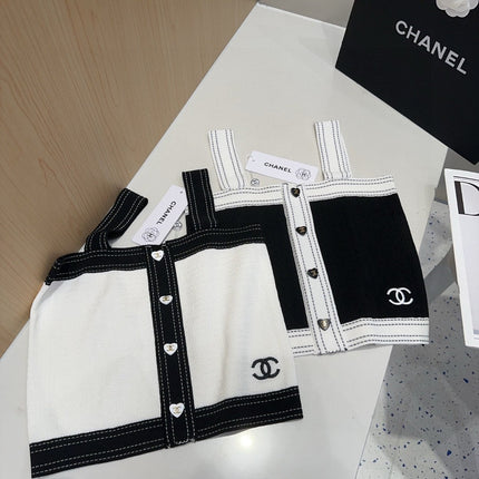 CAMISOLE 629205 IN BLACK AND WHITE WOOL