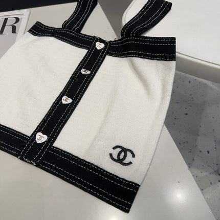 CAMISOLE 629205 IN BLACK AND WHITE WOOL