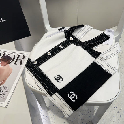 CAMISOLE 629205 IN BLACK AND WHITE WOOL