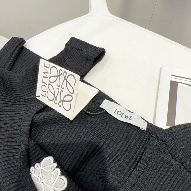 TANK TOP 633194 IN BLACK COTTON EMBOSSED LOGO