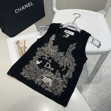 TANK TOP 639177 IN BLACK COTTON RIBBED KNIT