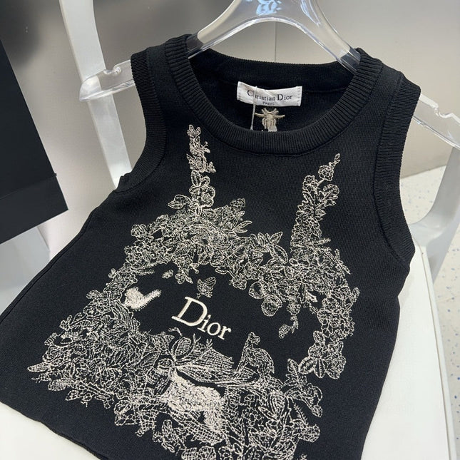 TANK TOP 639177 IN BLACK COTTON RIBBED KNIT