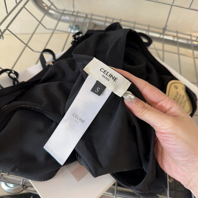 CELINE BIKINI 25S BODYSUIT IN BLACK 742672