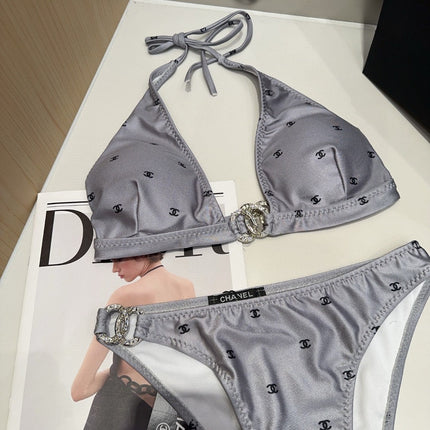 CHANEL BIKINI 25S TWO PIECE IN GRAY 742678