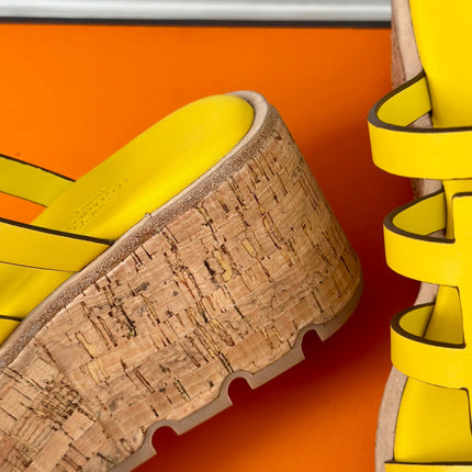 ISABELLA SANDAL LEMON CALFSKIN