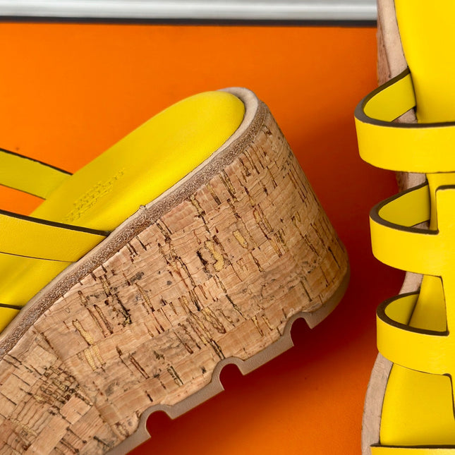 ISABELLA SANDAL LEMON CALFSKIN