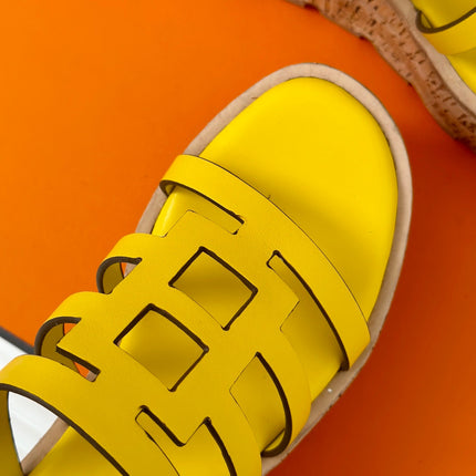 ISABELLA SANDAL LEMON CALFSKIN