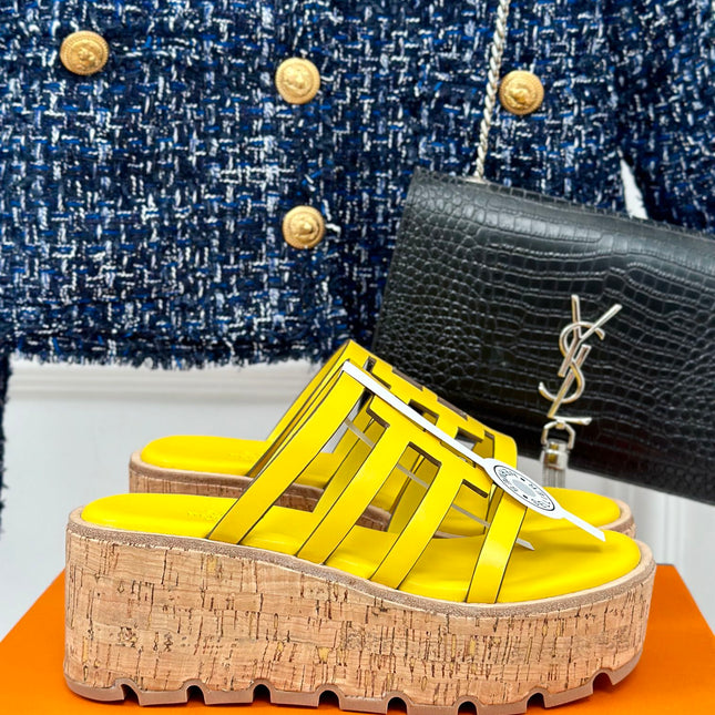 ISABELLA SANDAL LEMON CALFSKIN