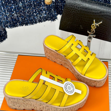 ISABELLA SANDAL LEMON CALFSKIN