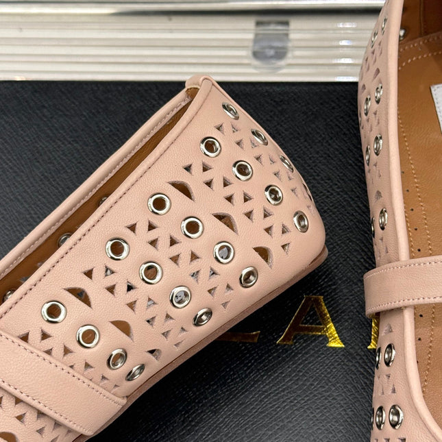 MARY JANE IN PEACH PINK CALFSKIN