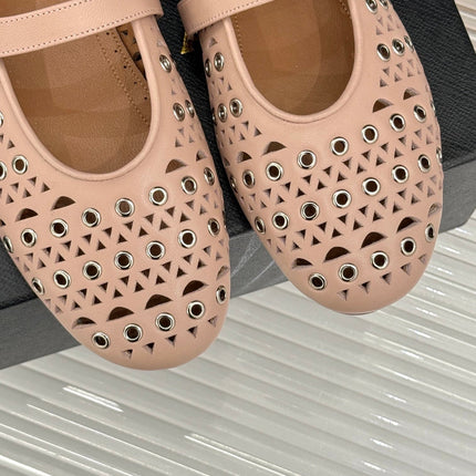 MARY JANE IN PEACH PINK CALFSKIN