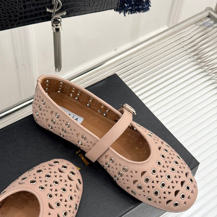 MARY JANE IN PEACH PINK CALFSKIN