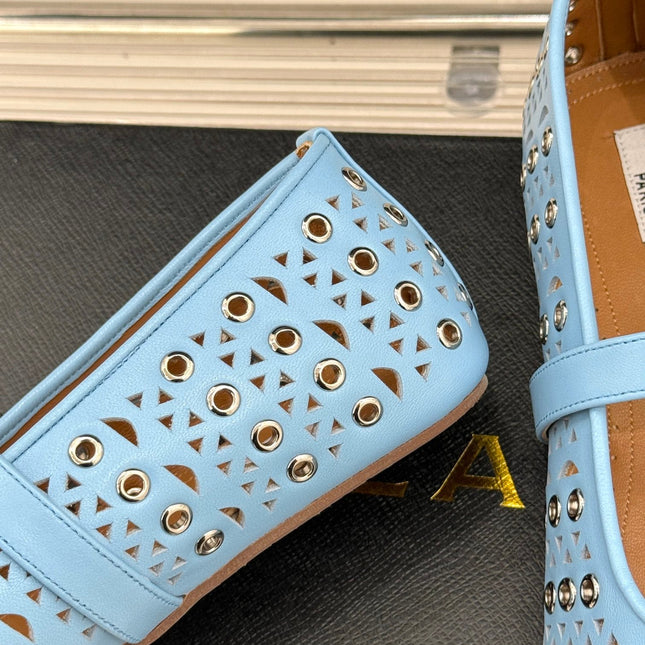 MARY JANE IN LIGHT BLUE CALFSKIN