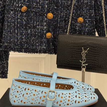 MARY JANE IN LIGHT BLUE CALFSKIN