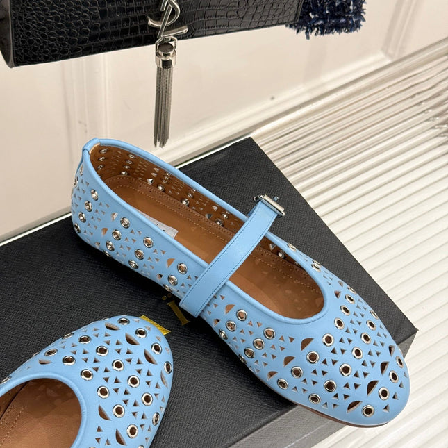 MARY JANE IN LIGHT BLUE CALFSKIN