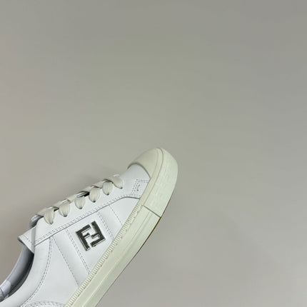 FF TRAINER SNEAKER IN WHITE CALFSKIN