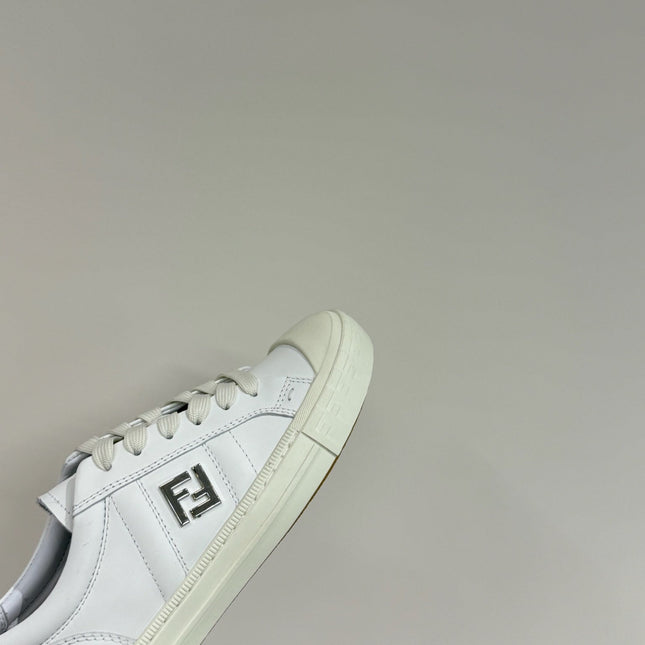 FF TRAINER SNEAKER IN WHITE CALFSKIN
