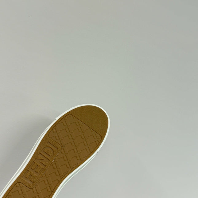 FF TRAINER SNEAKER IN DOLPHIN GRAY MIX WHITE CALFSKIN