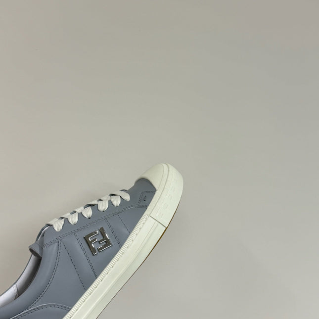 FF TRAINER SNEAKER IN DOLPHIN GRAY MIX WHITE CALFSKIN
