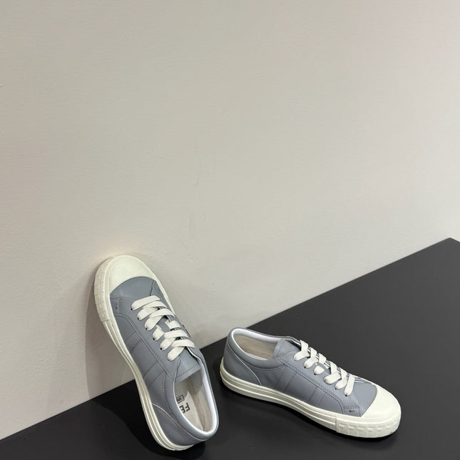 FF TRAINER SNEAKER IN DOLPHIN GRAY MIX WHITE CALFSKIN