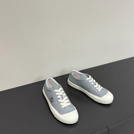 FF TRAINER SNEAKER IN DOLPHIN GRAY MIX WHITE CALFSKIN