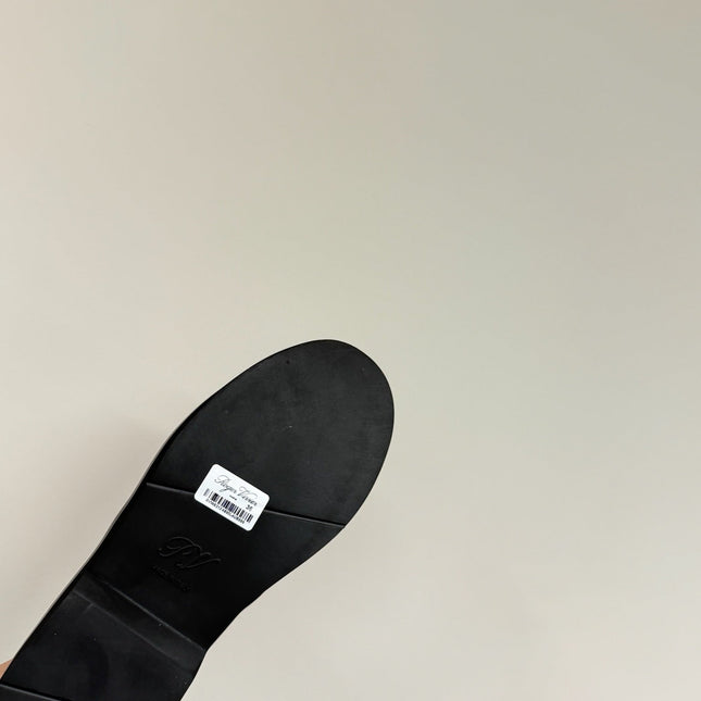 VIV' RANGERS CHELSEA BOOTIES IN GLOSSY BLACK CALFSKIN CRYSTAL BUCKLE