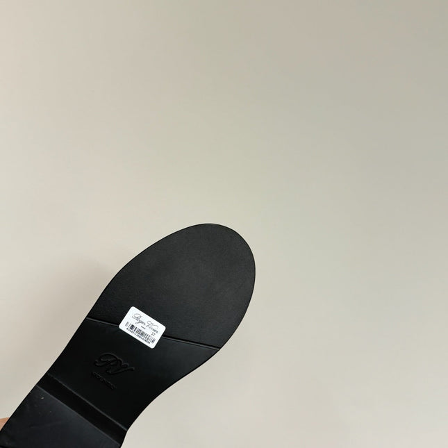 VIV' RANGERS CHELSEA BOOTIES IN BLACK CALFSKIN GOLD BUCKLE