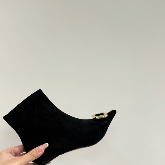 BELLE VIVIER CHELSEA BOOTIES IN BLACK SUEDE