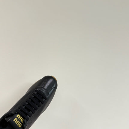 PLUME NAPPA SNEAKERS IN BLACK LAMBSKIN