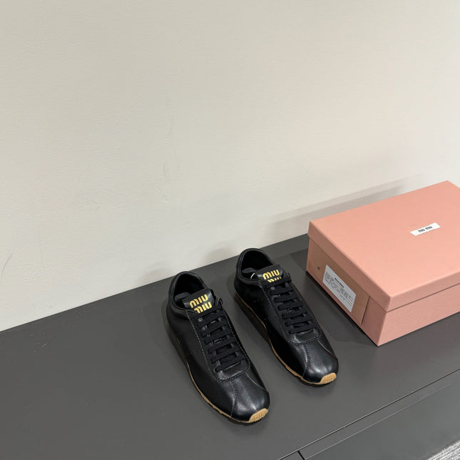 PLUME NAPPA SNEAKERS IN BLACK LAMBSKIN