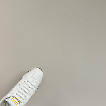 PLUME NAPPA SNEAKERS IN WHITE LAMBSKIN