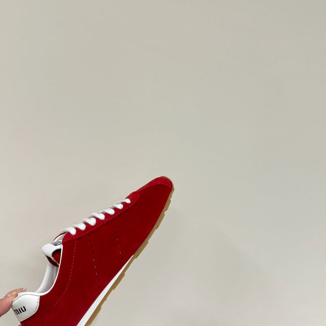 PLUME SNEAKERS IN RED SUEDE