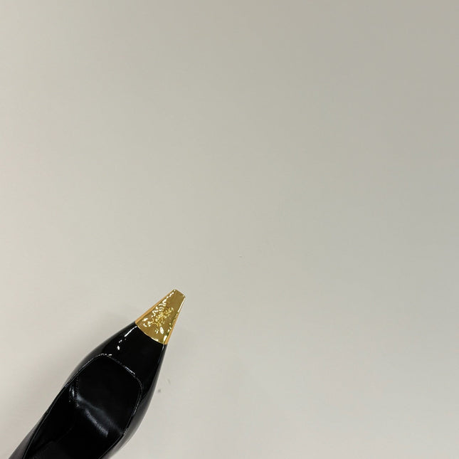 JEANNE HIGH PUMPS IN BLACK PATENT CALFSKIN