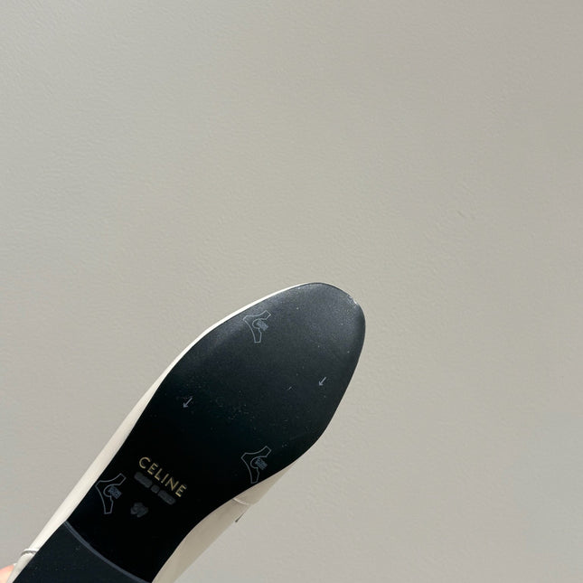 TRIOMPHE LOAFERS IN WHITE PATENT CALFSKIN