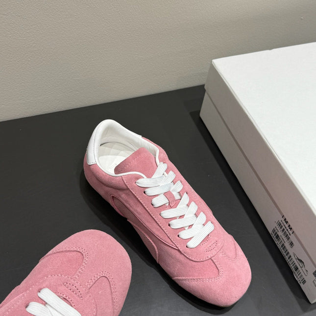 LACE-UP SNEAKER IN PINK SUEDE