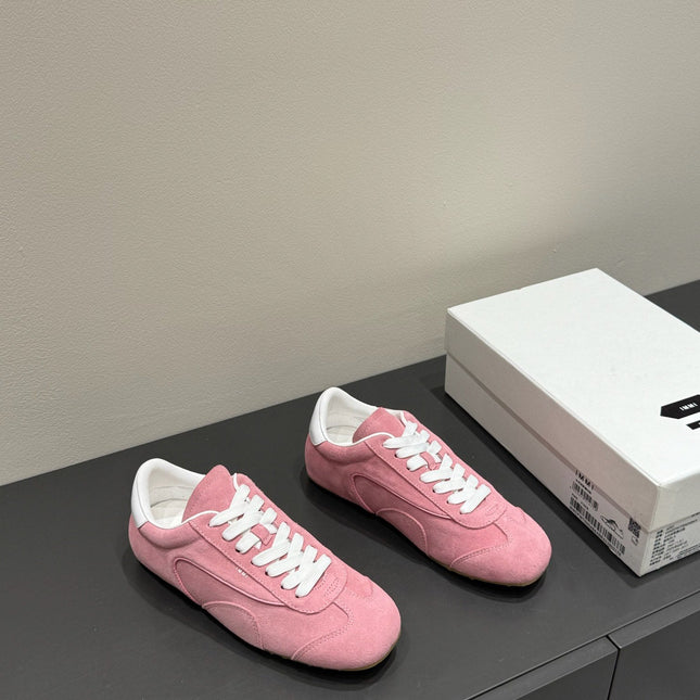 LACE-UP SNEAKER IN PINK SUEDE