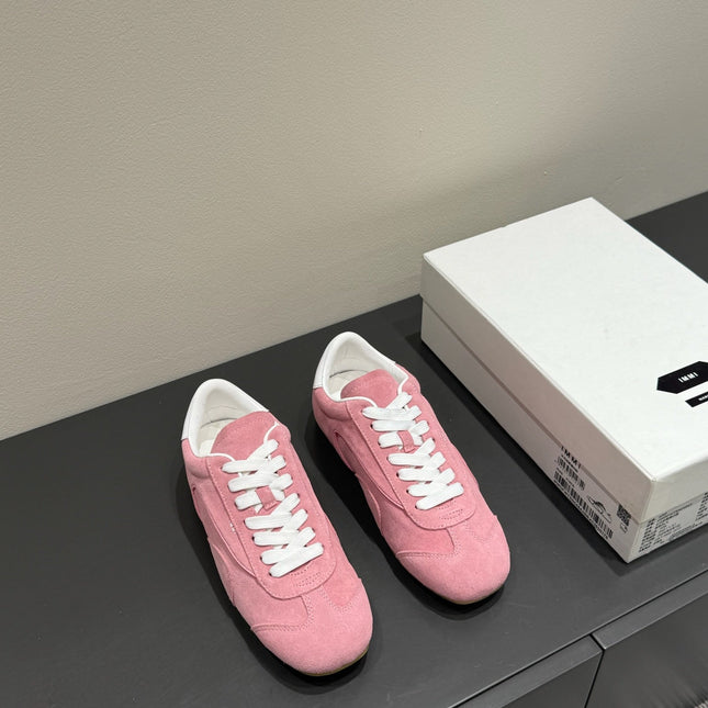 LACE-UP SNEAKER IN PINK SUEDE