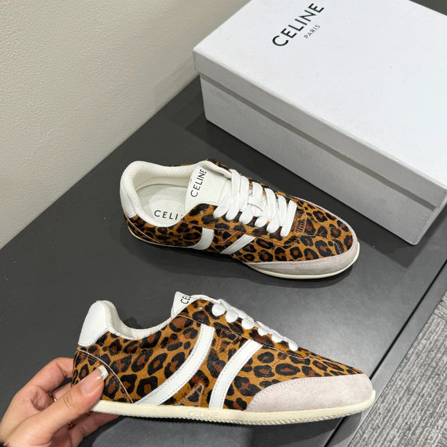 JOGGER LOW LACE-UP SNEAKER IN LEOPARD PRINTED HAIRY CALFSKIN