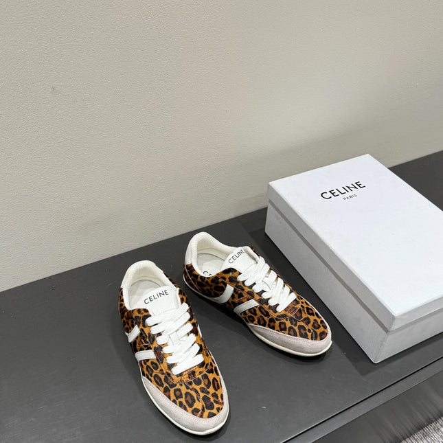 JOGGER LOW LACE-UP SNEAKER IN LEOPARD PRINTED HAIRY CALFSKIN