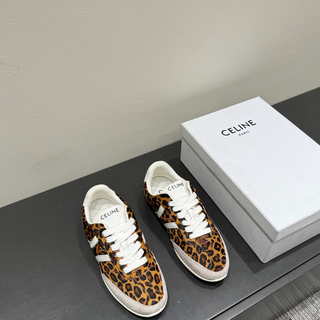 JOGGER LOW LACE-UP SNEAKER IN LEOPARD PRINTED HAIRY CALFSKIN