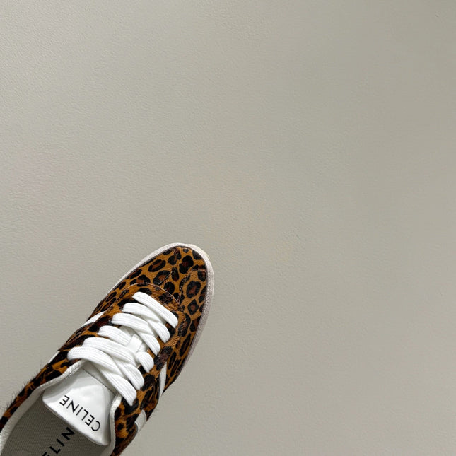 JOGGER LOW LACE-UP SNEAKER IN LEOPARD PRINTED HAIRY CALFSKIN