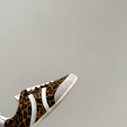 JOGGER LOW LACE-UP SNEAKER IN LEOPARD PRINTED HAIRY CALFSKIN
