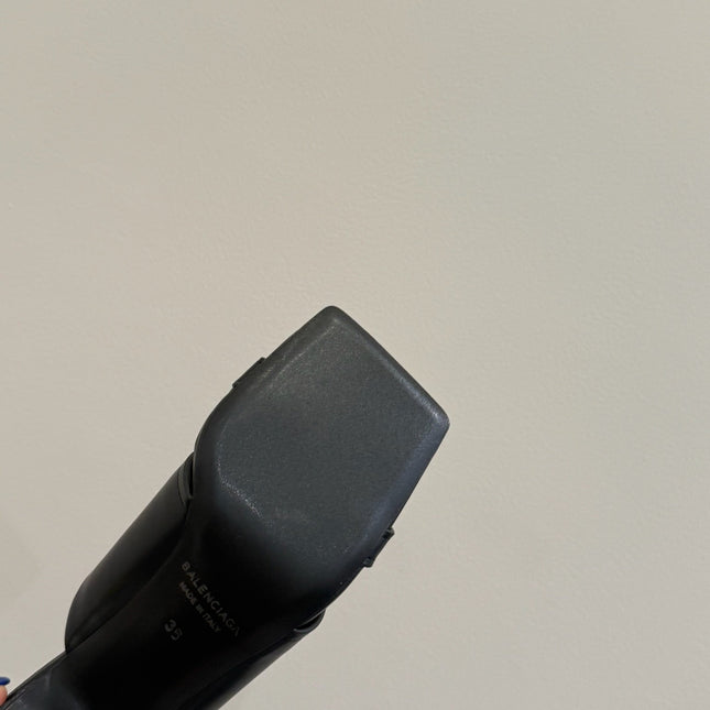 BALENCIAGA 25S HIGH-HEELED SANDALS IN BLACK CALFSKIN WITH GOLD HARDWARE